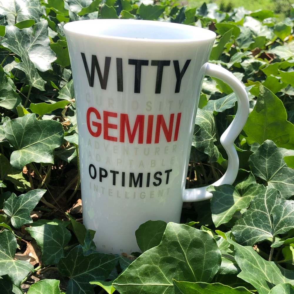 Witty Gemini Optimist White Ceramic Mug